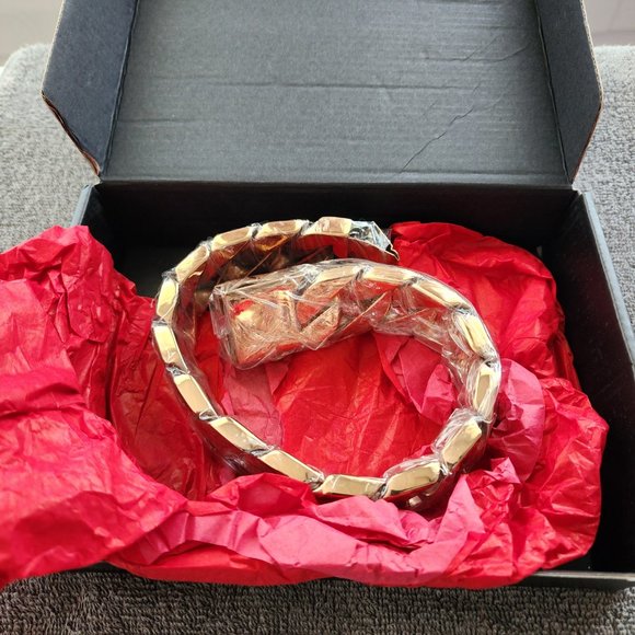 Rose Gold cubanCuban Link Dog Collar - Picture 8 of 11